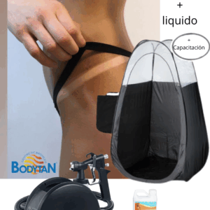 Equipo para bronceado en spray con carpa
