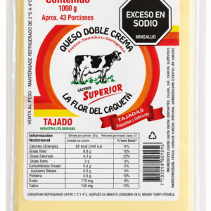 QUESO DOBLE CREMA SUPERIOR TAJADO 1000 g